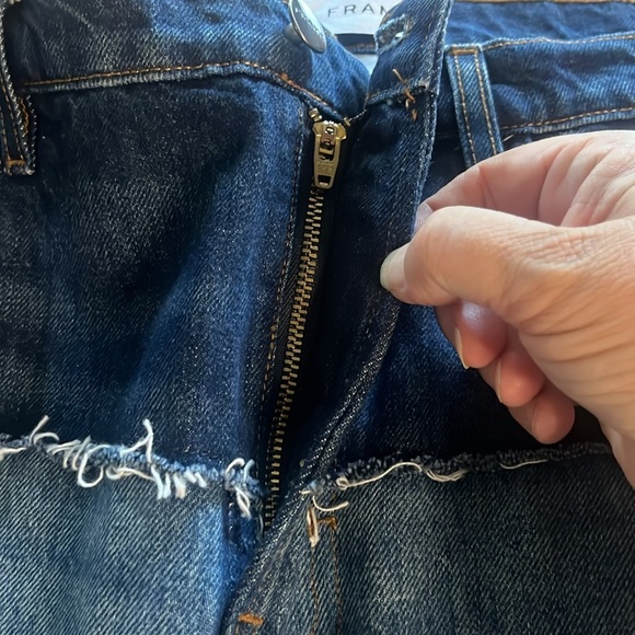 EUC FRAME- Two Tone Reconstructed Denim Skirt. Size 31 - Picture 12 of 12